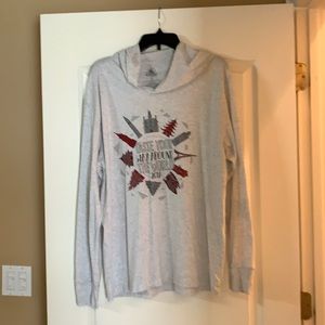 Disney lightweight hoodie/tee, sz XL